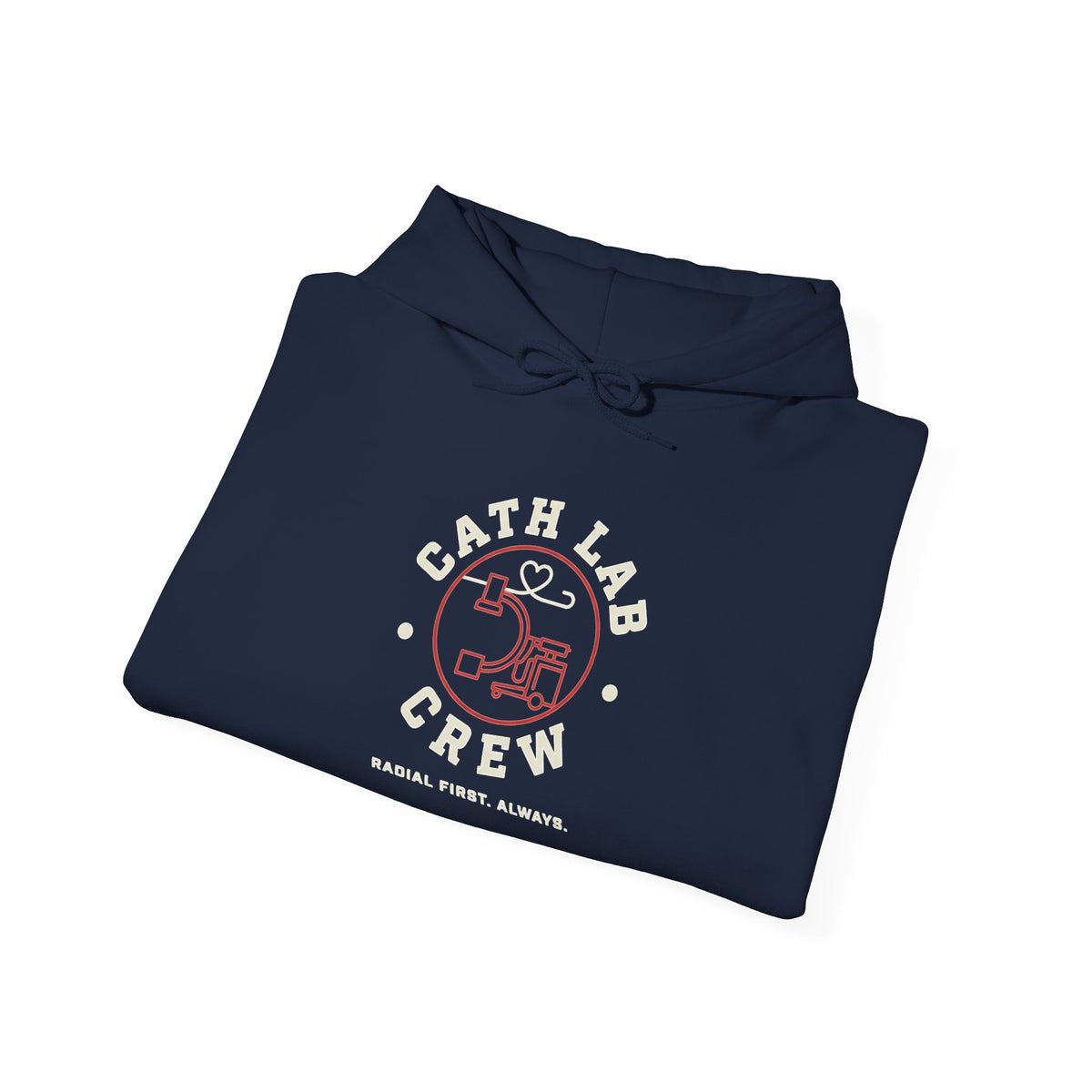 Cat Lab Crew Hoodie — Vintage Varsity Pullover with 6F Logo