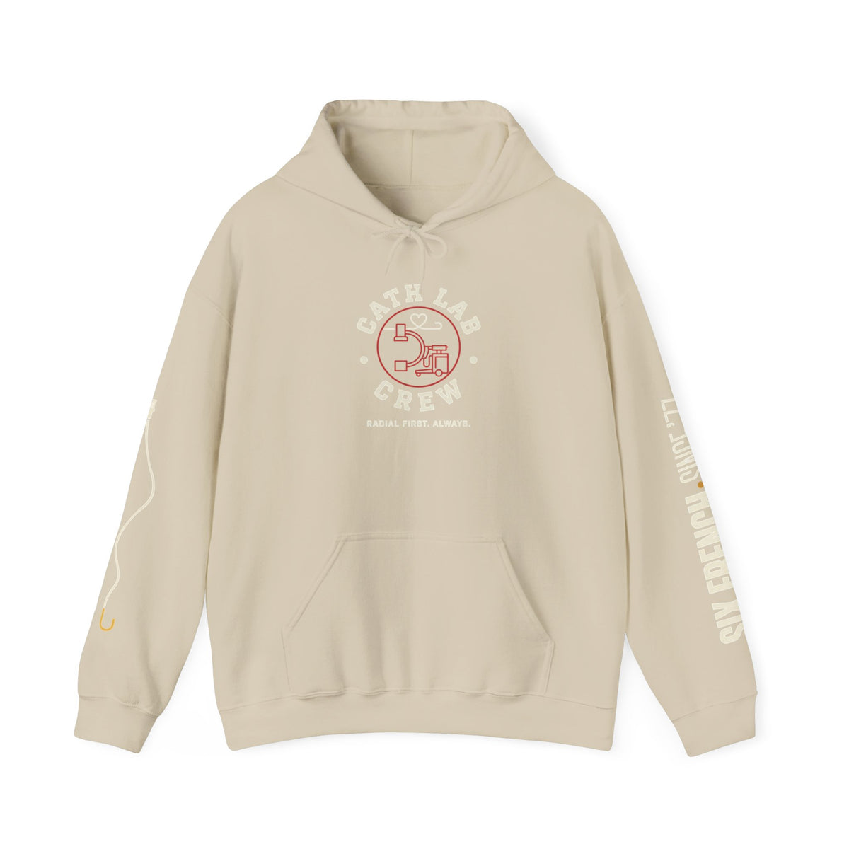 Cat Lab Crew Hoodie — Vintage Varsity Pullover with 6F Logo