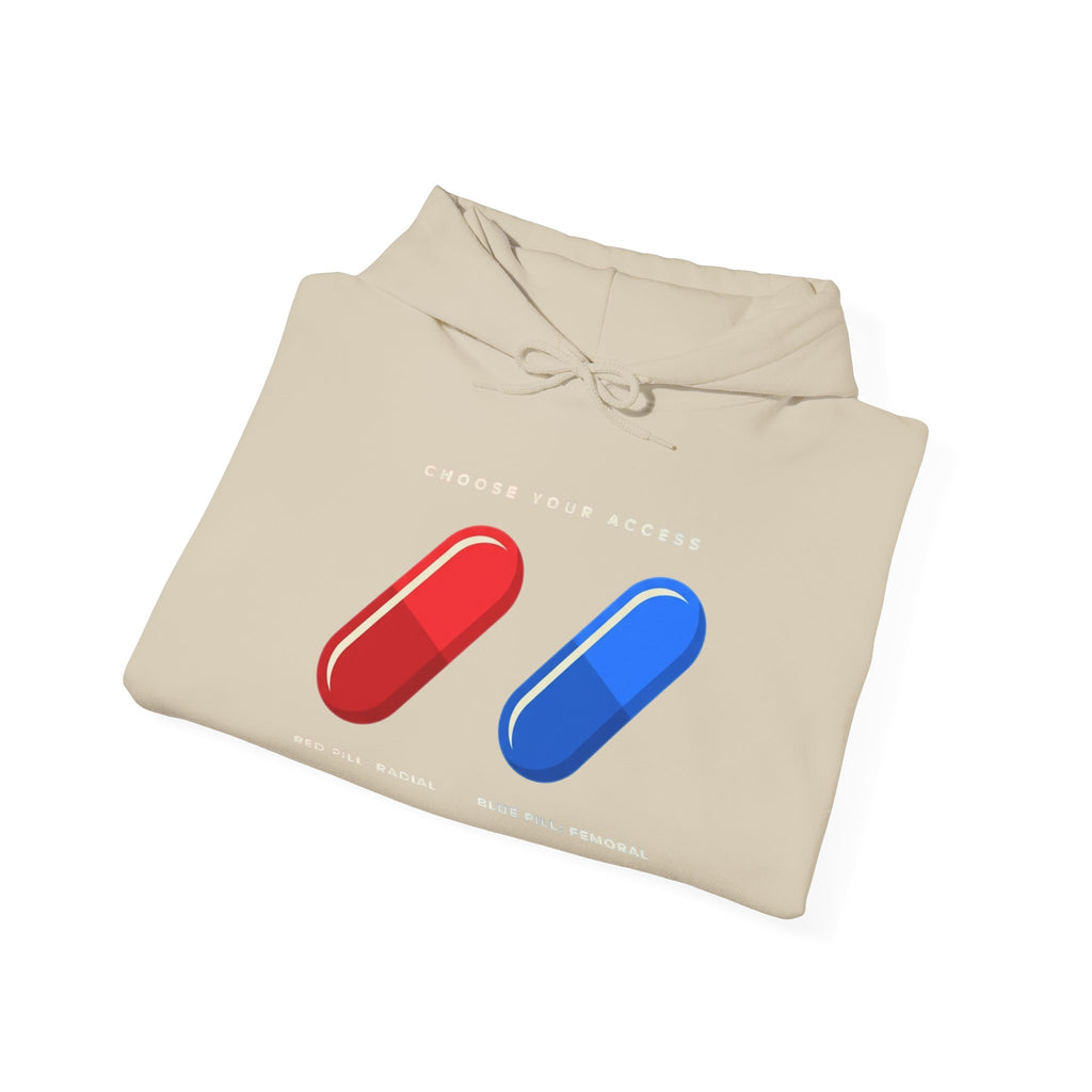Hoodie — Red & Blue Pill Minimalist Graphic Pullover
