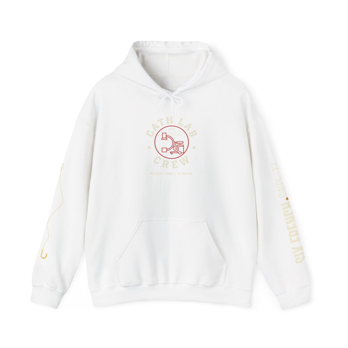 Cat Lab Crew Hoodie — Vintage Varsity Pullover with 6F Logo