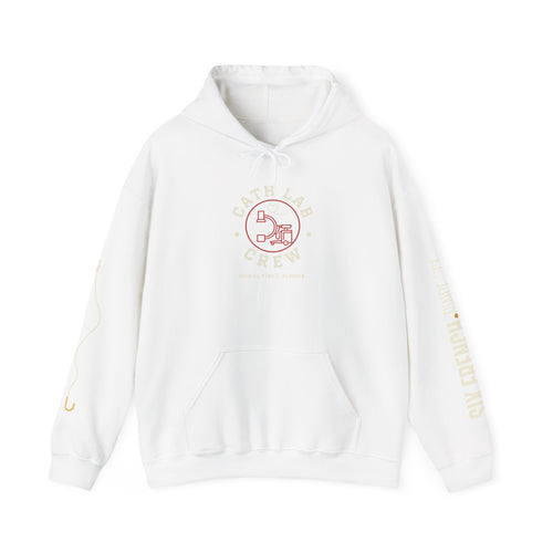 Cat Lab Crew Hoodie — Vintage Varsity Pullover with 6F Logo