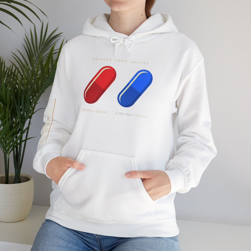 Hoodie — Red & Blue Pill Minimalist Graphic Pullover