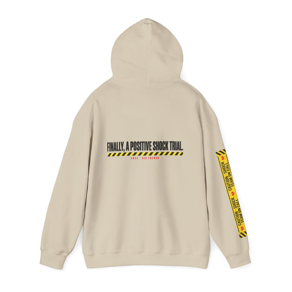 Hoodie — “Danger (Got Shocked)” Medical Humor Pullover