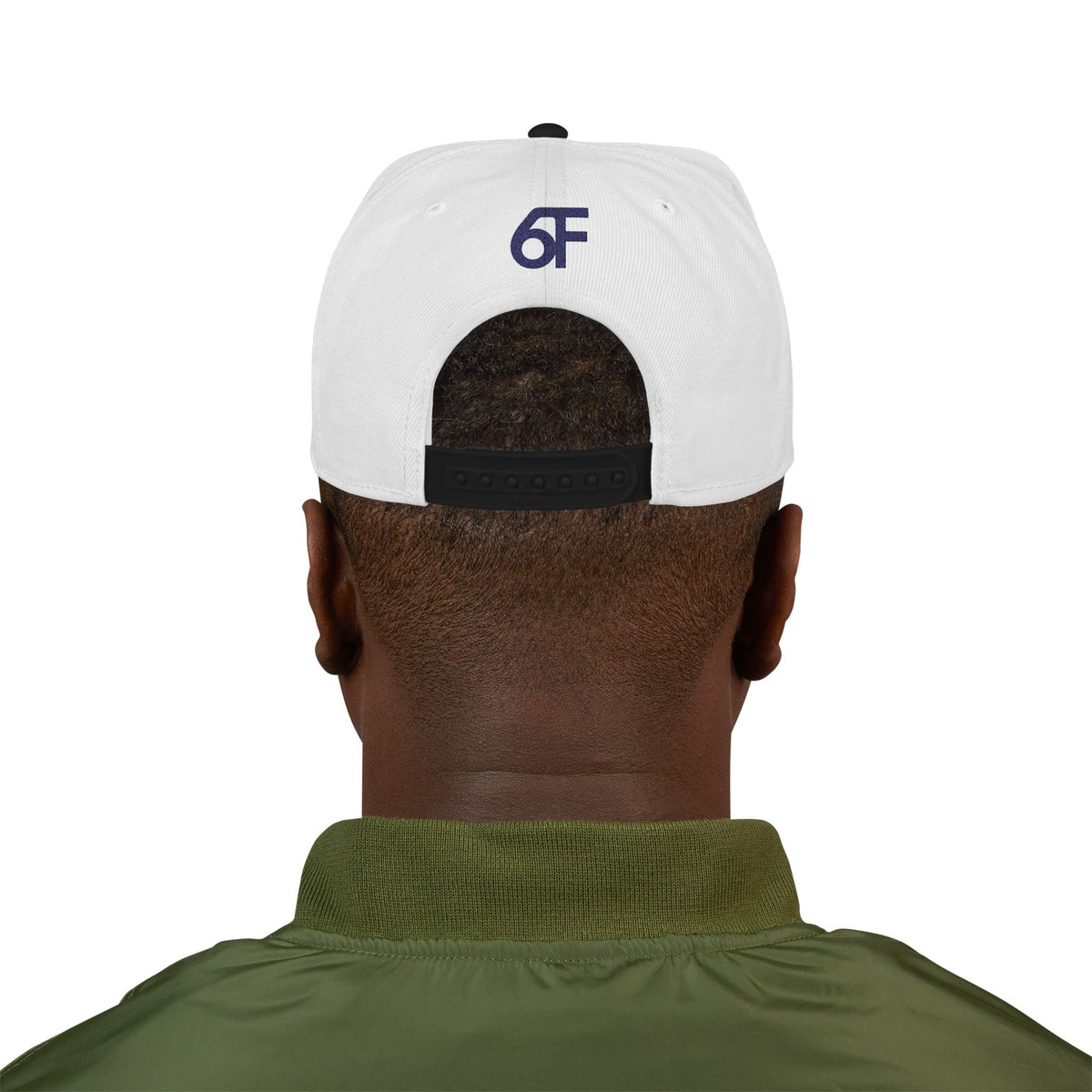 Embroidered Black Snapback Hat — Minimal Flat-Brim Streetwear Cap