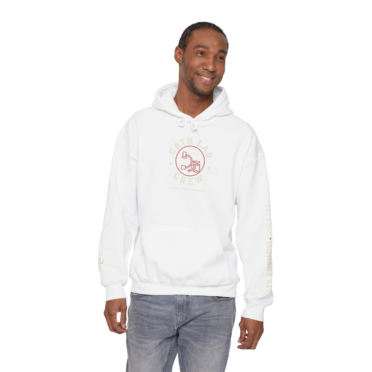 Cat Lab Crew Hoodie — Vintage Varsity Pullover with 6F Logo