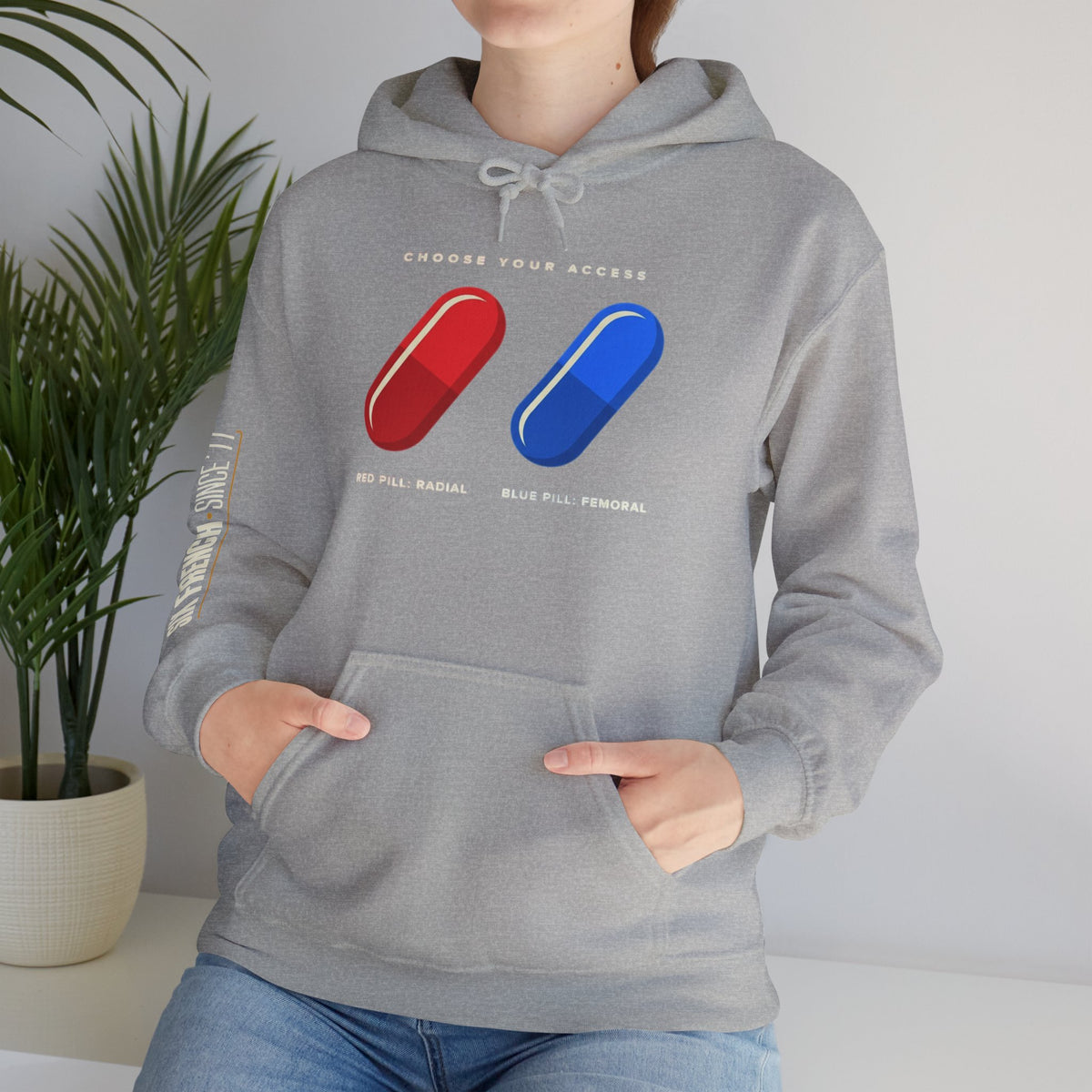 Hoodie — Red & Blue Pill Minimalist Graphic Pullover