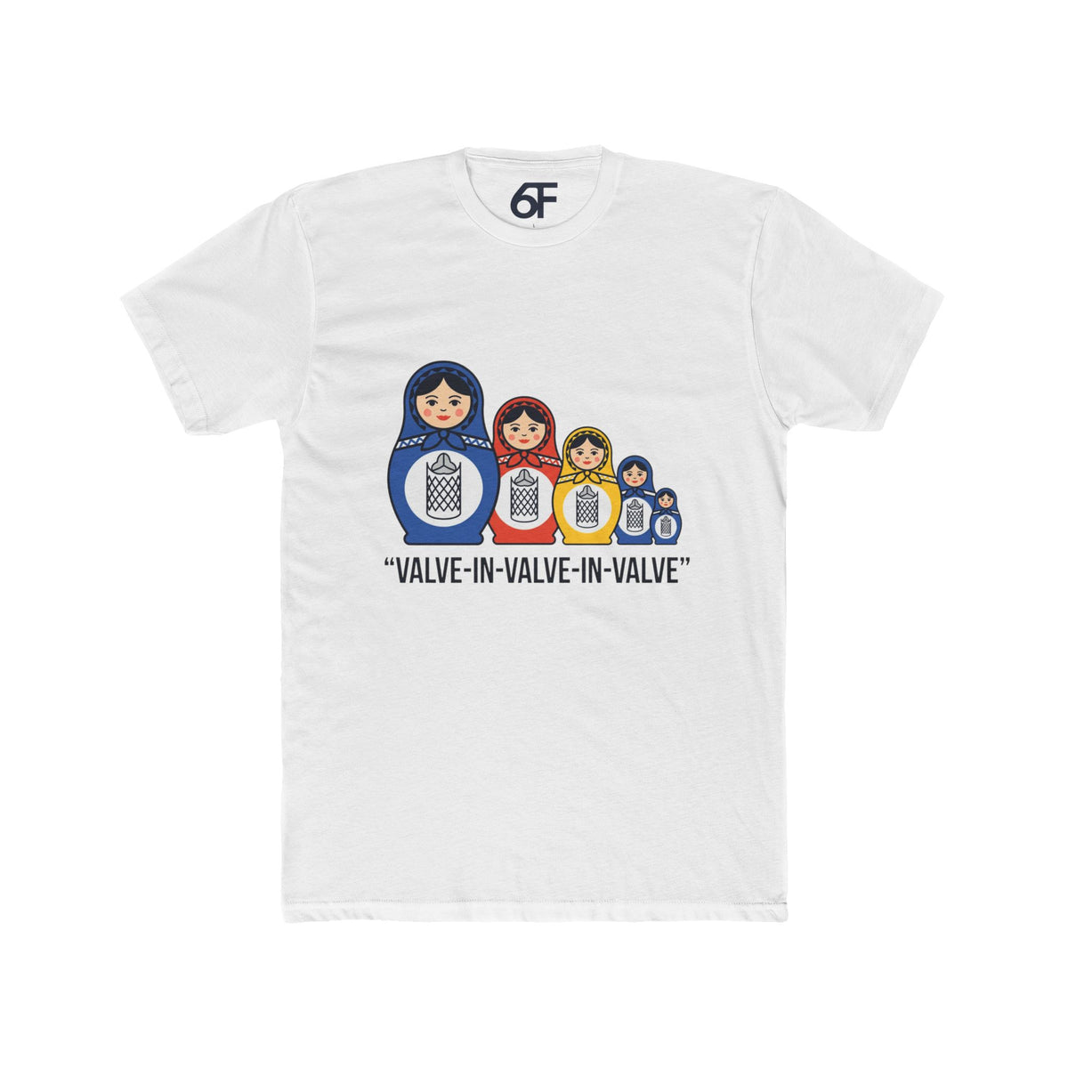 Matryoshka Valve-Stack T-Shirt — “Valve-in-Valve-in-Valve” Nesting Dolls Tee