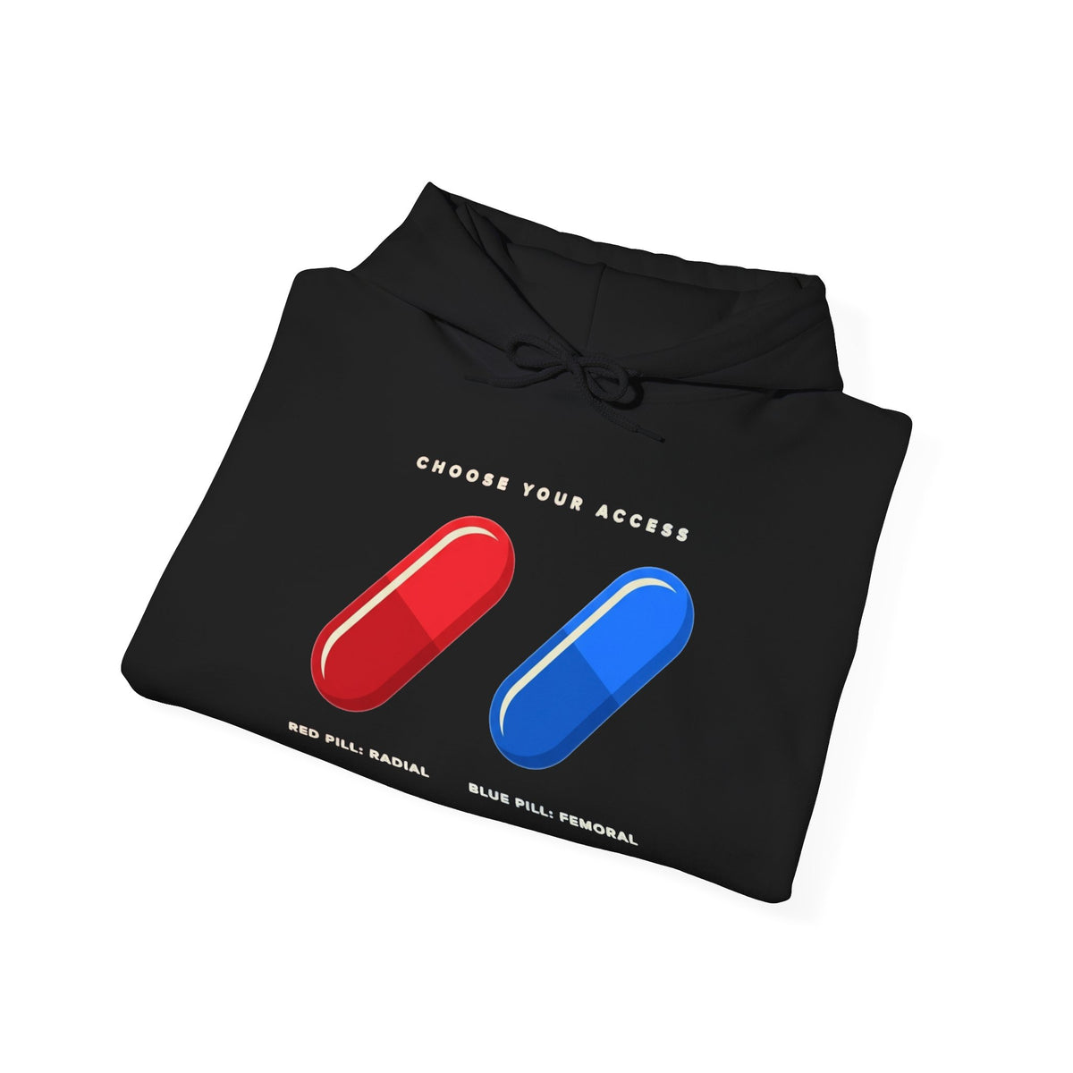 Hoodie — Red & Blue Pill Minimalist Graphic Pullover