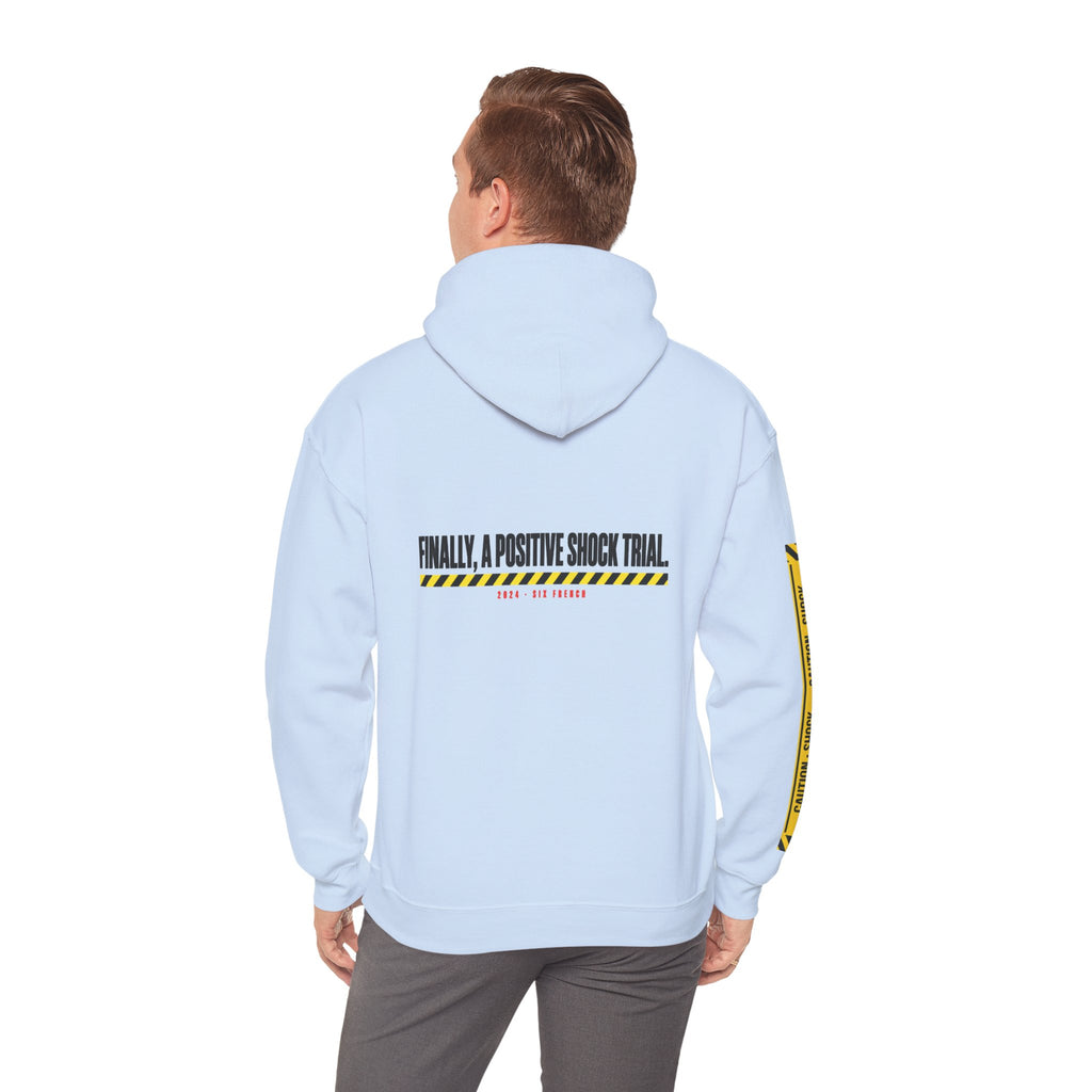 Hoodie — “Danger (Got Shocked)” Medical Humor Pullover