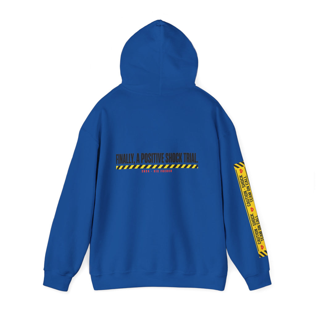 Hoodie — “Danger (Got Shocked)” Medical Humor Pullover