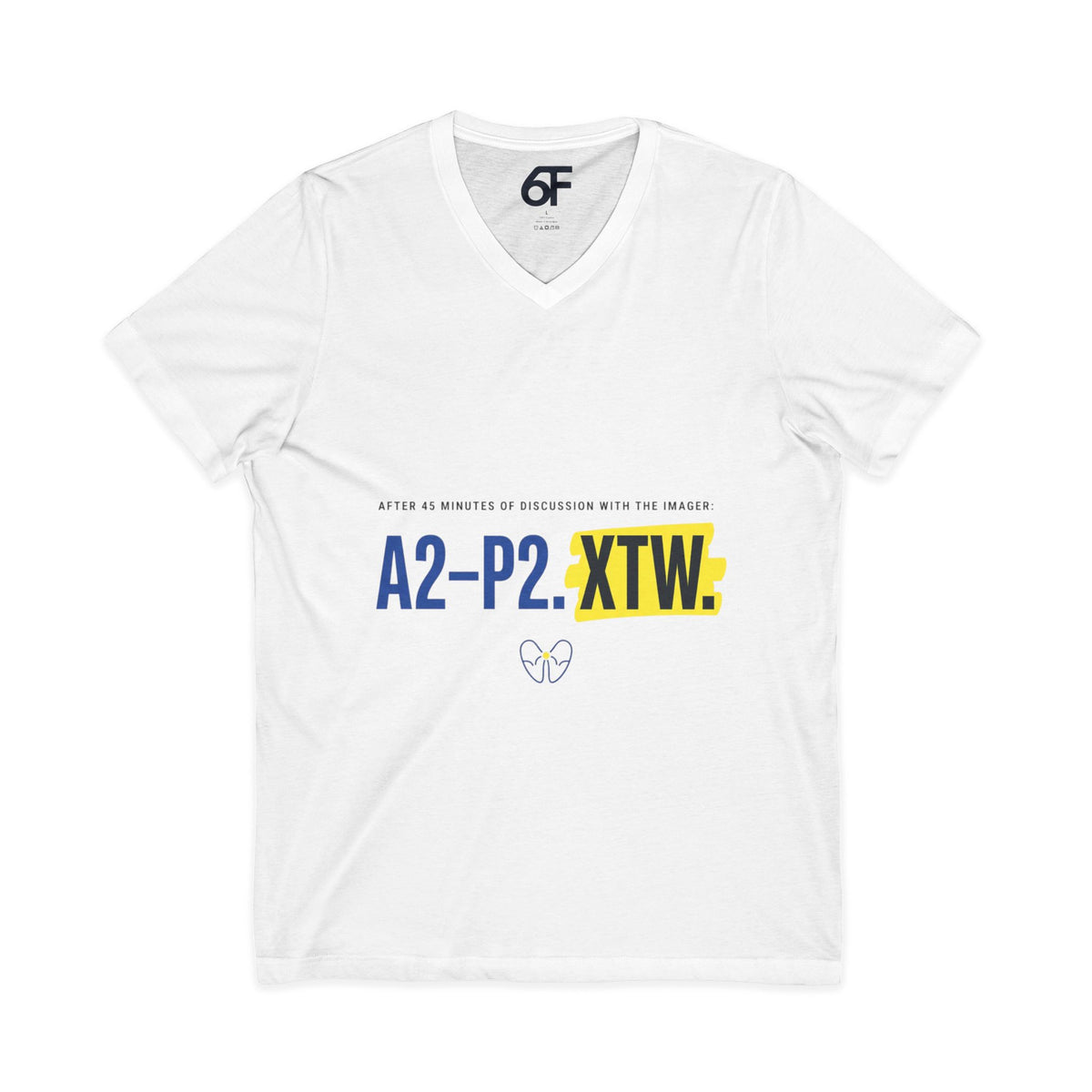 A2–P2 XTW V‑Neck Tee — Aviation/Flight Deck Flowchart Shirt
