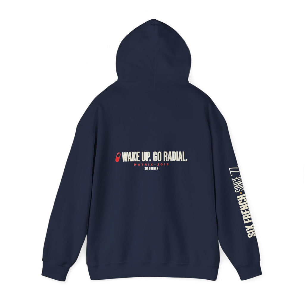 Hoodie — Red & Blue Pill Minimalist Graphic Pullover