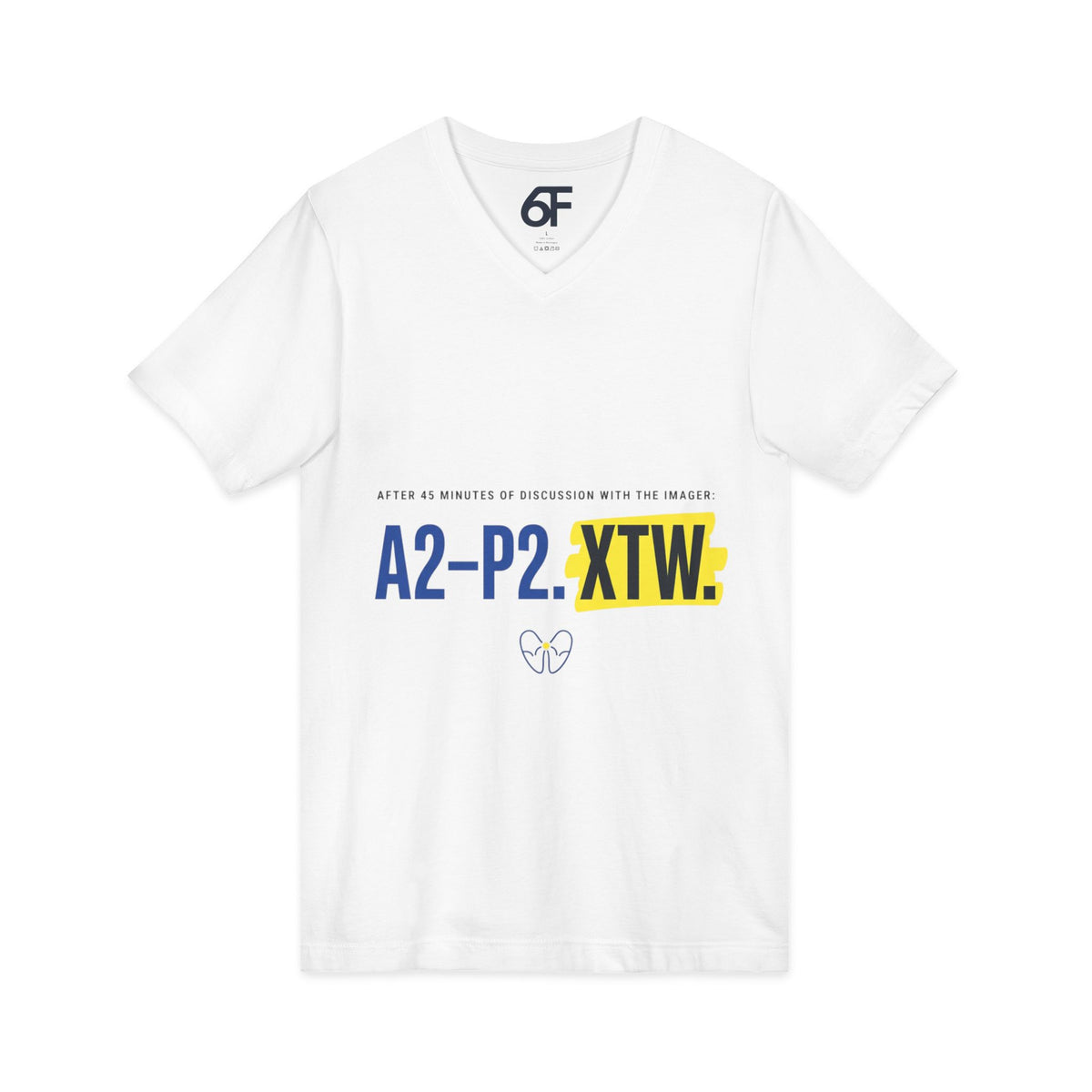 A2–P2 XTW V‑Neck Tee — Aviation/Flight Deck Flowchart Shirt