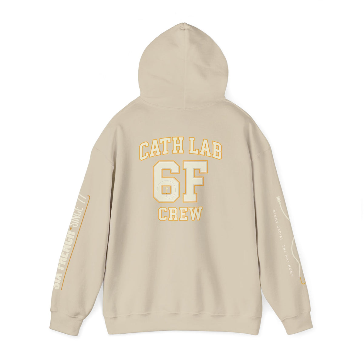 Cat Lab Crew Hoodie — Vintage Varsity Pullover with 6F Logo