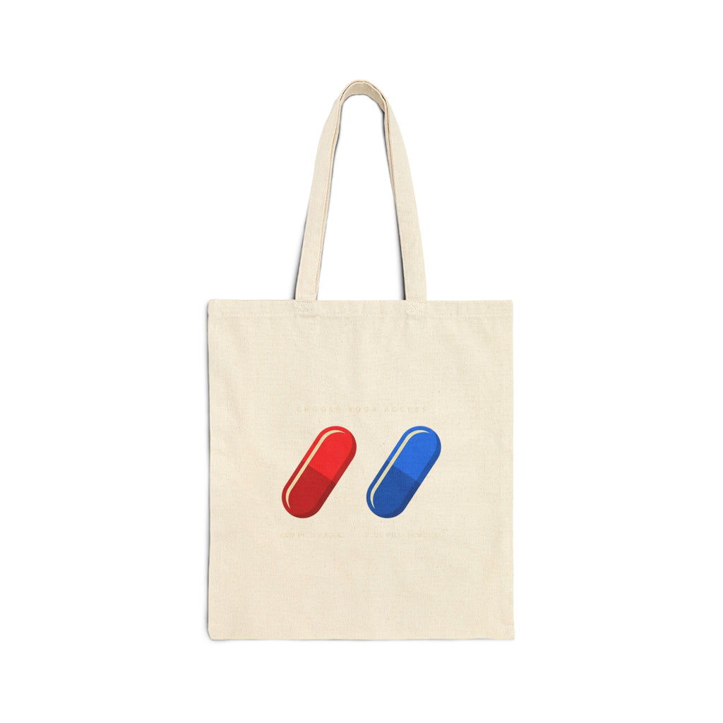 Red & Blue Capsule Tote — Minimalist Cotton Canvas Bag