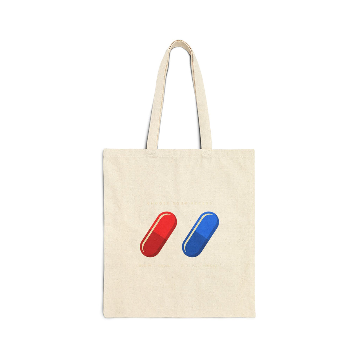 Red & Blue Capsule Tote — Minimalist Cotton Canvas Bag