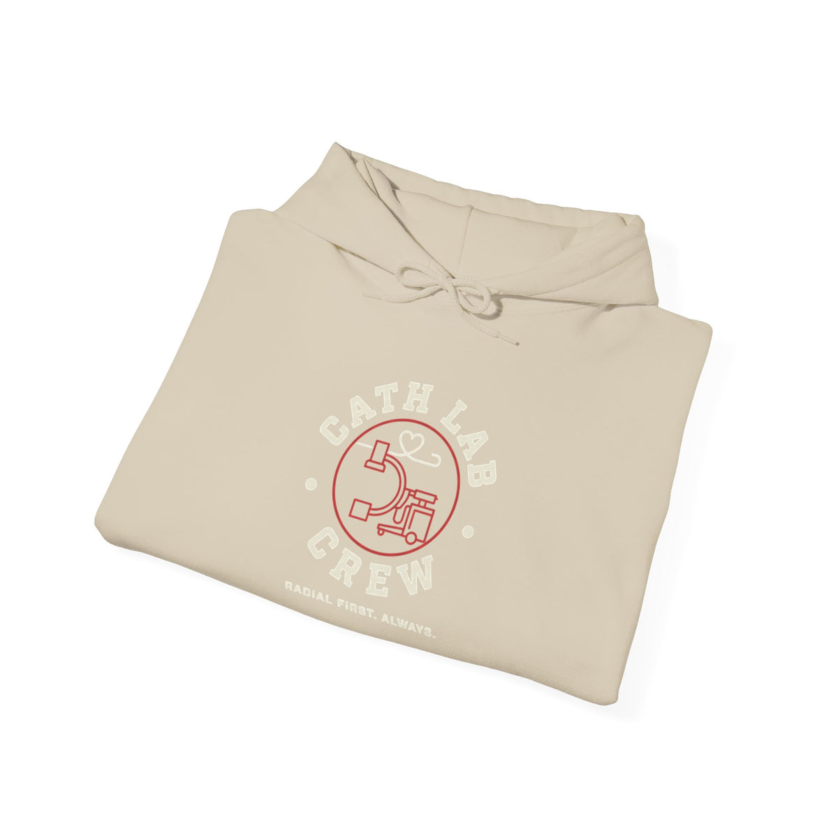 Cat Lab Crew Hoodie — Vintage Varsity Pullover with 6F Logo