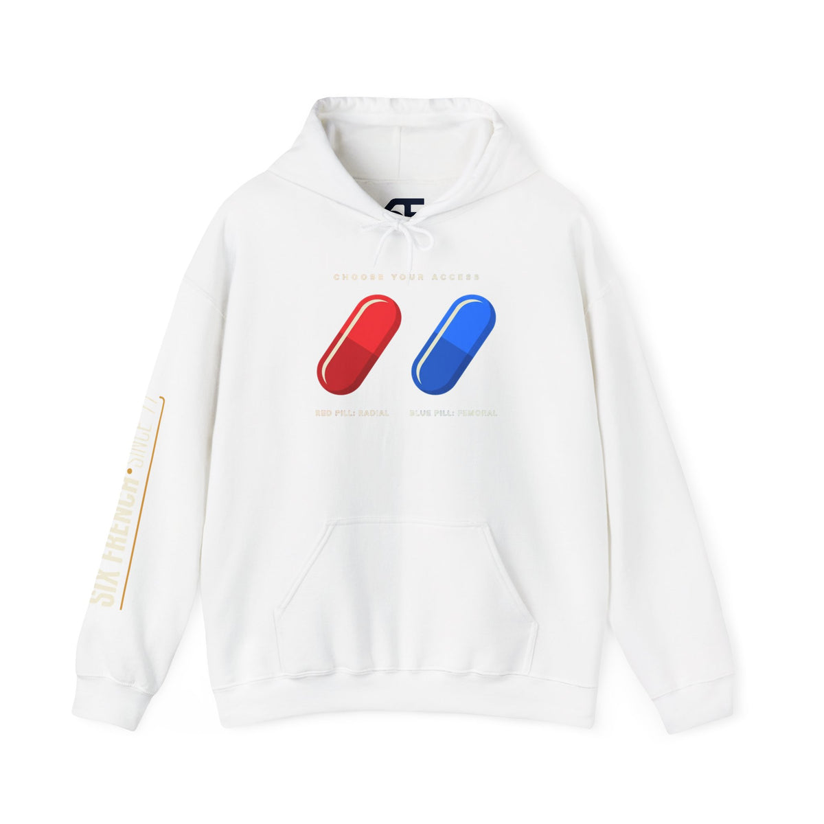 Hoodie — Red & Blue Pill Minimalist Graphic Pullover