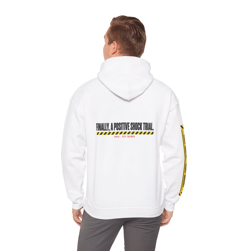 Hoodie — “Danger (Got Shocked)” Medical Humor Pullover
