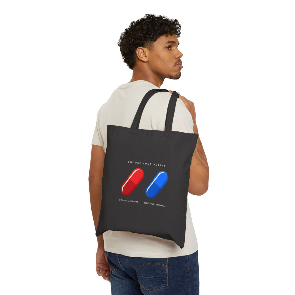 Red & Blue Capsule Tote — Minimalist Cotton Canvas Bag