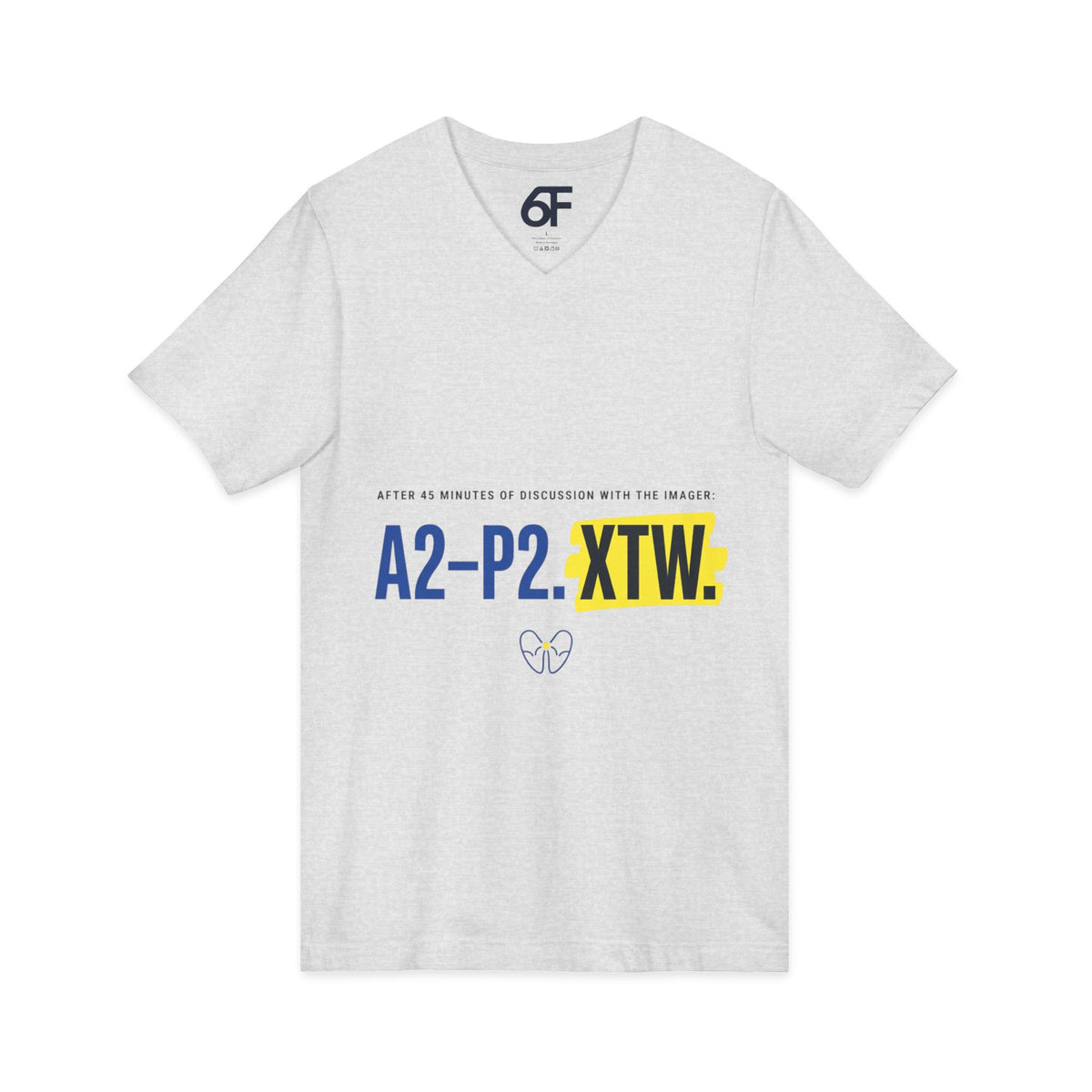 A2–P2 XTW V‑Neck Tee — Aviation/Flight Deck Flowchart Shirt