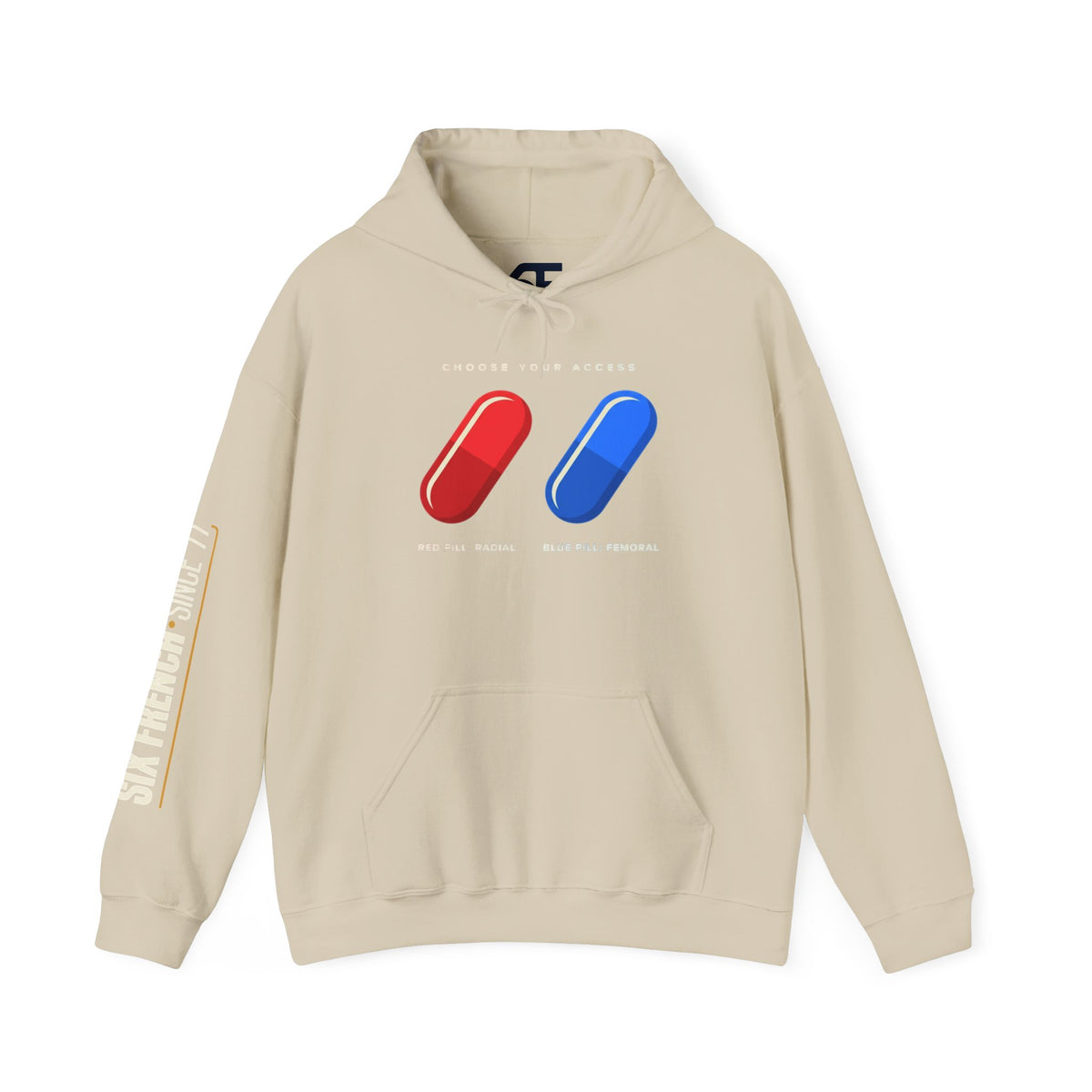 Hoodie — Red & Blue Pill Minimalist Graphic Pullover