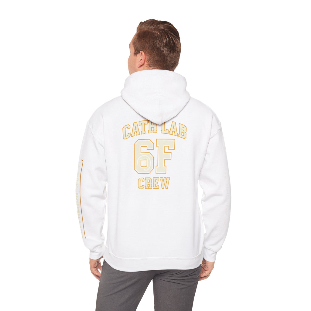 Cat Lab Crew Hoodie — Vintage Varsity Pullover with 6F Logo