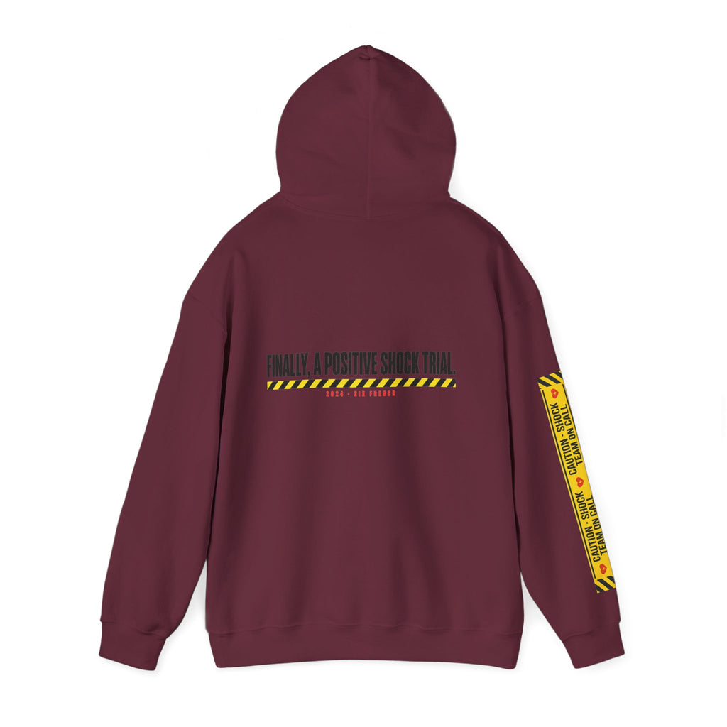 Hoodie — “Danger (Got Shocked)” Medical Humor Pullover