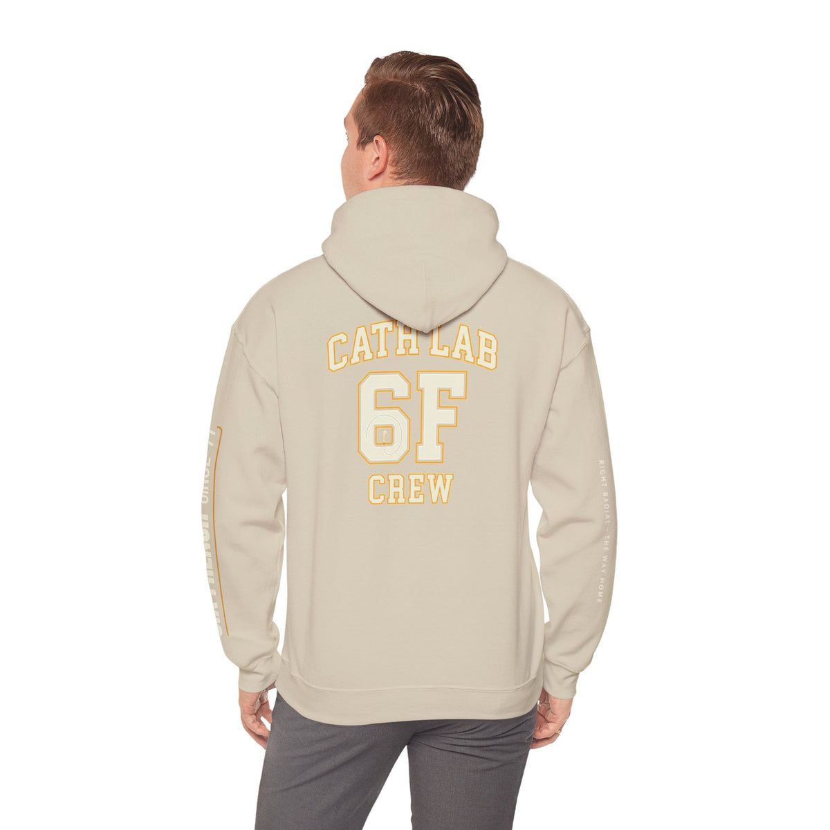 Cat Lab Crew Hoodie — Vintage Varsity Pullover with 6F Logo