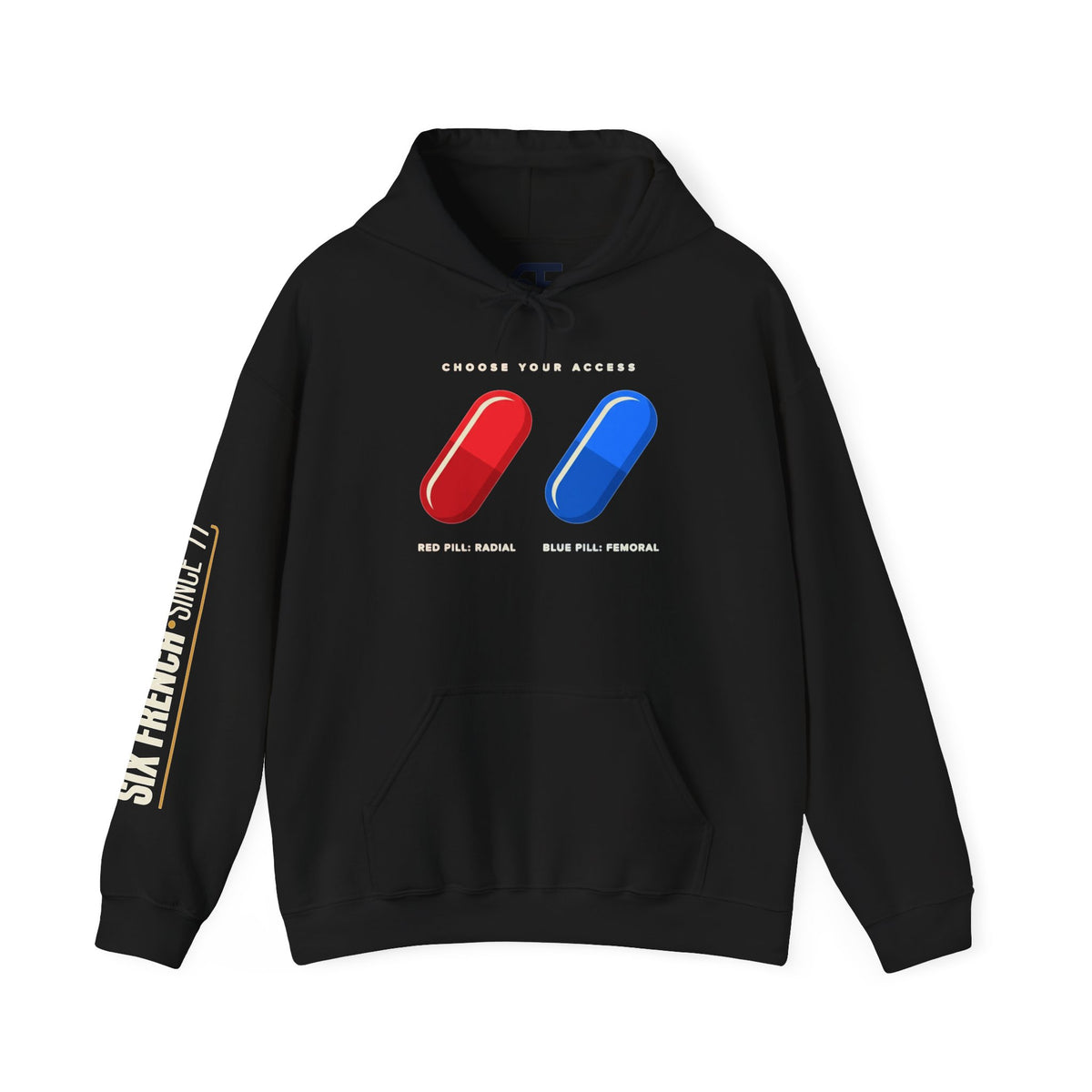 Hoodie — Red & Blue Pill Minimalist Graphic Pullover