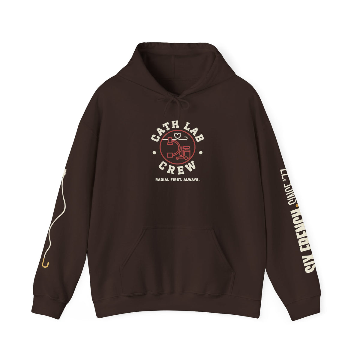Cat Lab Crew Hoodie — Vintage Varsity Pullover with 6F Logo