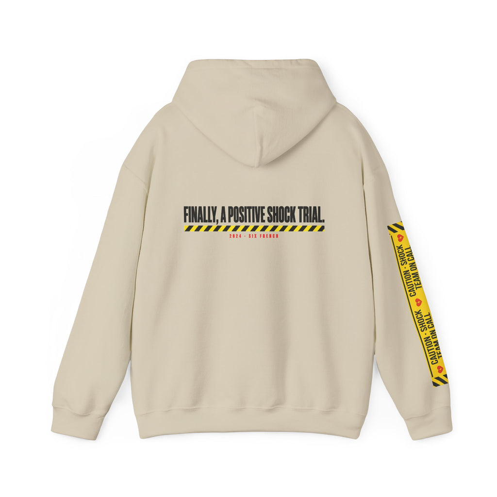 Hoodie — “Danger (Got Shocked)” Medical Humor Pullover
