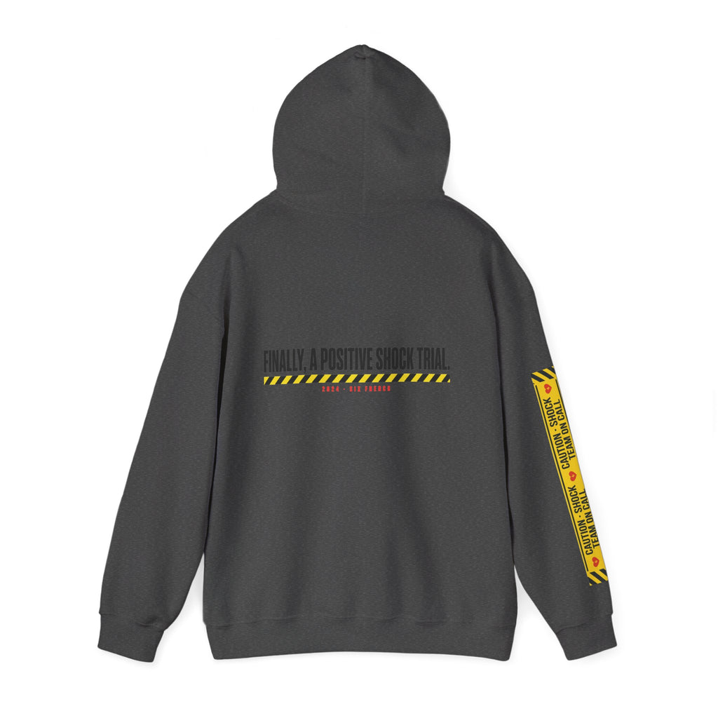 Hoodie — “Danger (Got Shocked)” Medical Humor Pullover