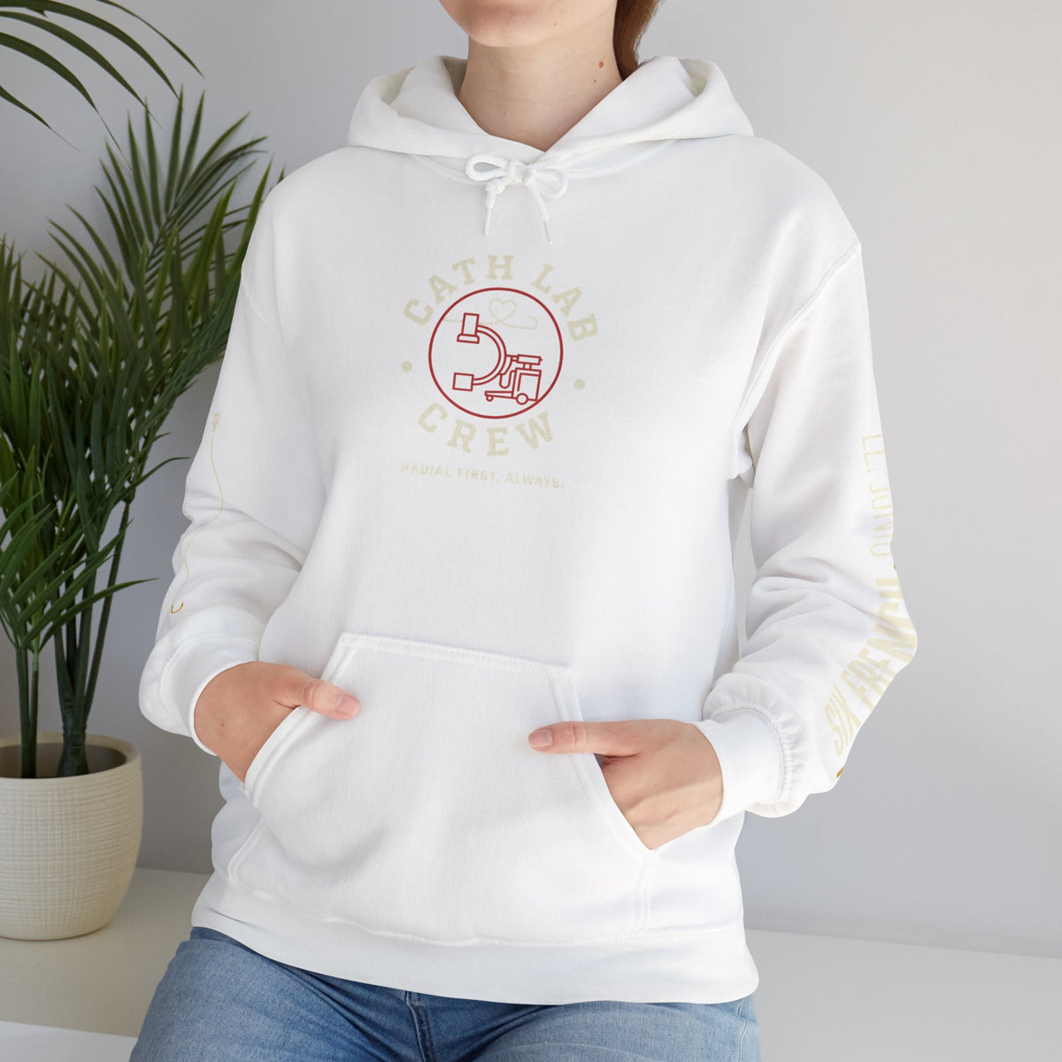 Cat Lab Crew Hoodie — Vintage Varsity Pullover with 6F Logo