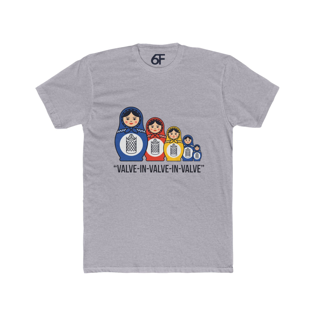 Matryoshka Valve-Stack T-Shirt — “Valve-in-Valve-in-Valve” Nesting Dolls Tee