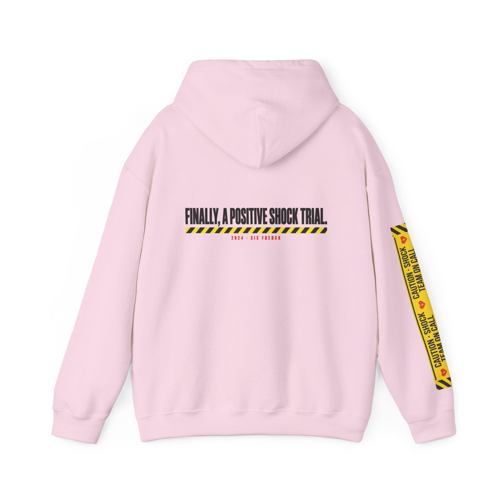 Hoodie — “Danger (Got Shocked)” Medical Humor Pullover