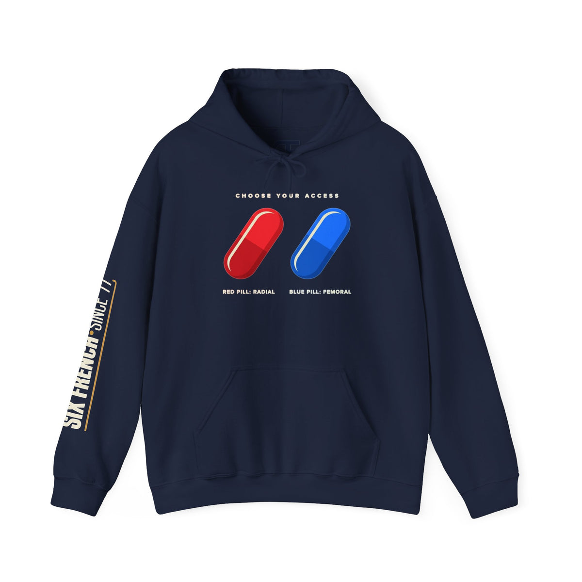Hoodie — Red & Blue Pill Minimalist Graphic Pullover