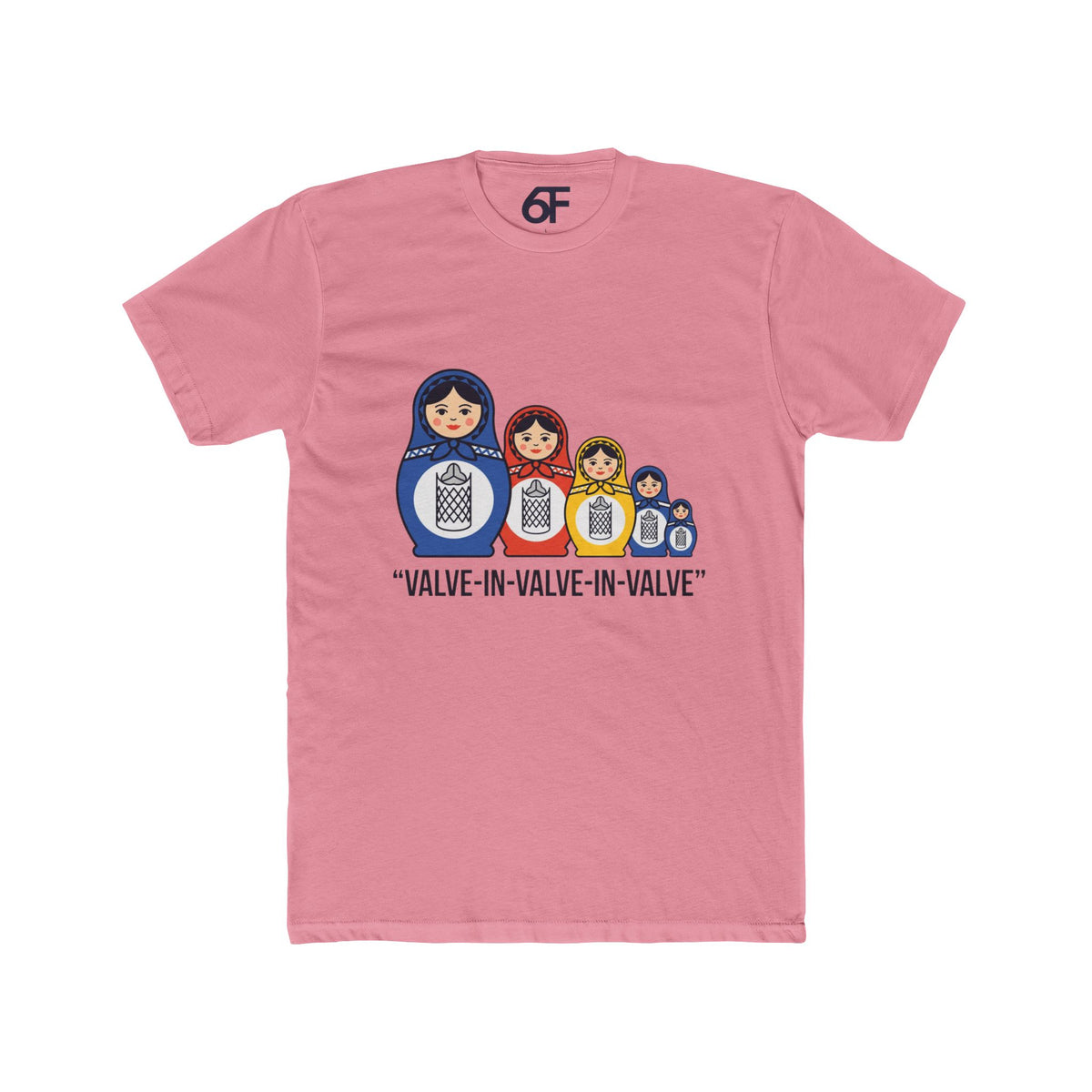 Matryoshka Valve-Stack T-Shirt — “Valve-in-Valve-in-Valve” Nesting Dolls Tee