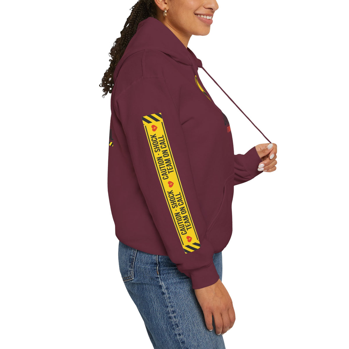 Hoodie — “Danger (Got Shocked)” Medical Humor Pullover