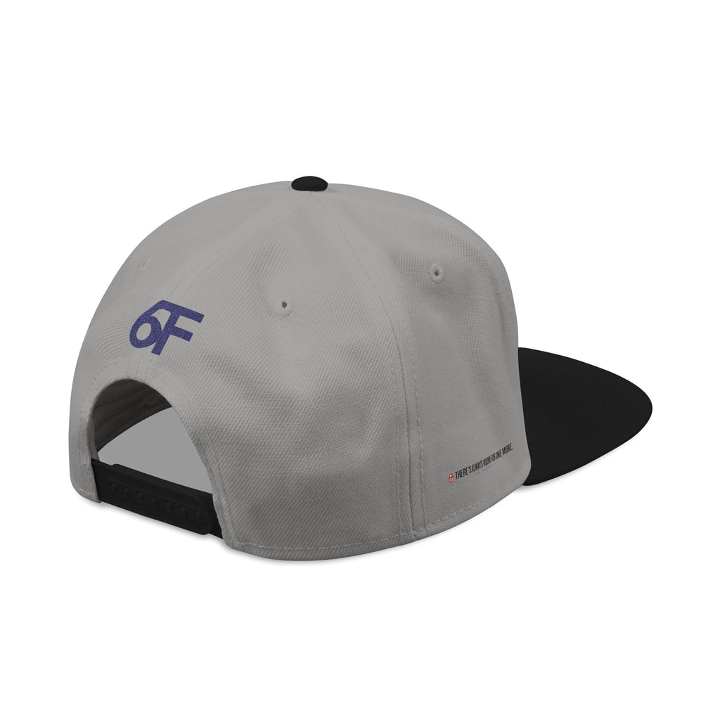 Embroidered Black Snapback Hat — Minimal Flat-Brim Streetwear Cap