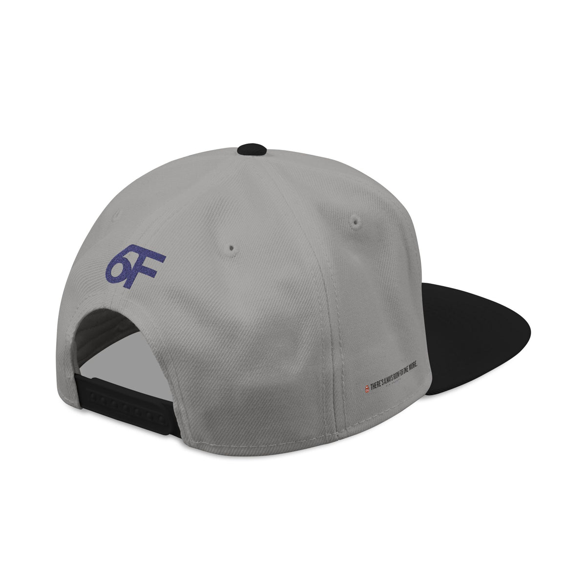 Embroidered Black Snapback Hat — Minimal Flat-Brim Streetwear Cap