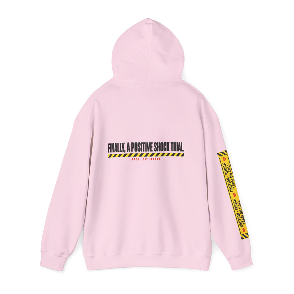 Hoodie — “Danger (Got Shocked)” Medical Humor Pullover