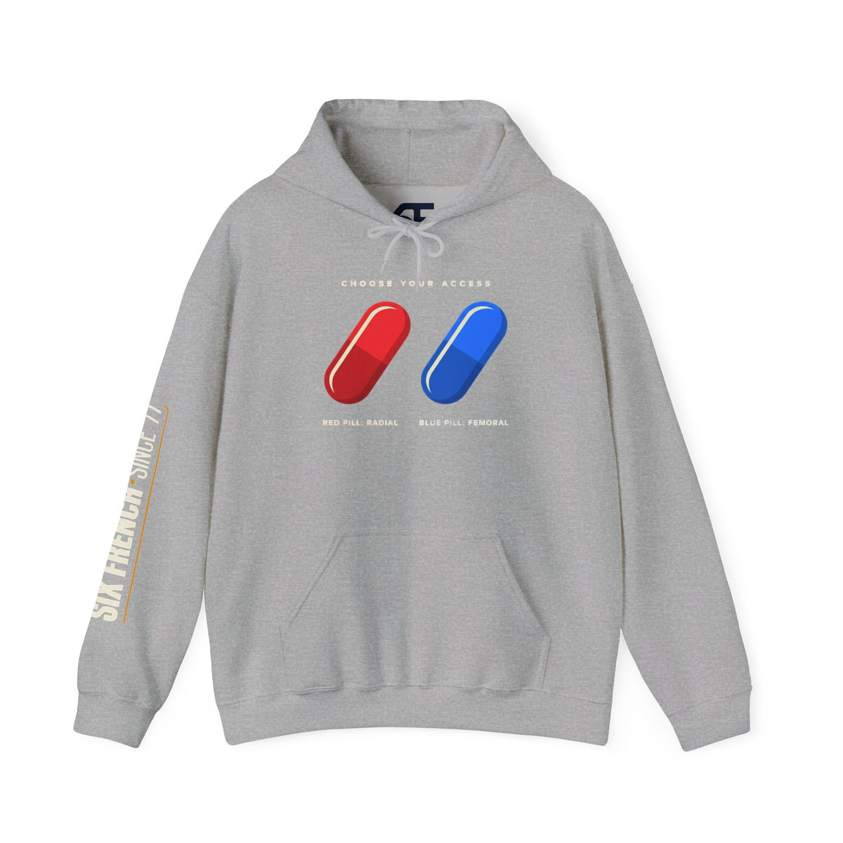 Hoodie — Red & Blue Pill Minimalist Graphic Pullover
