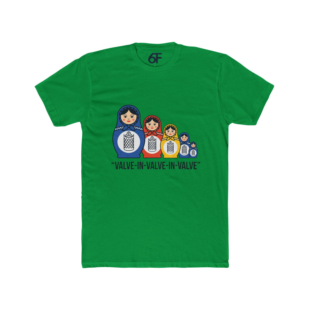 Matryoshka Valve-Stack T-Shirt — “Valve-in-Valve-in-Valve” Nesting Dolls Tee
