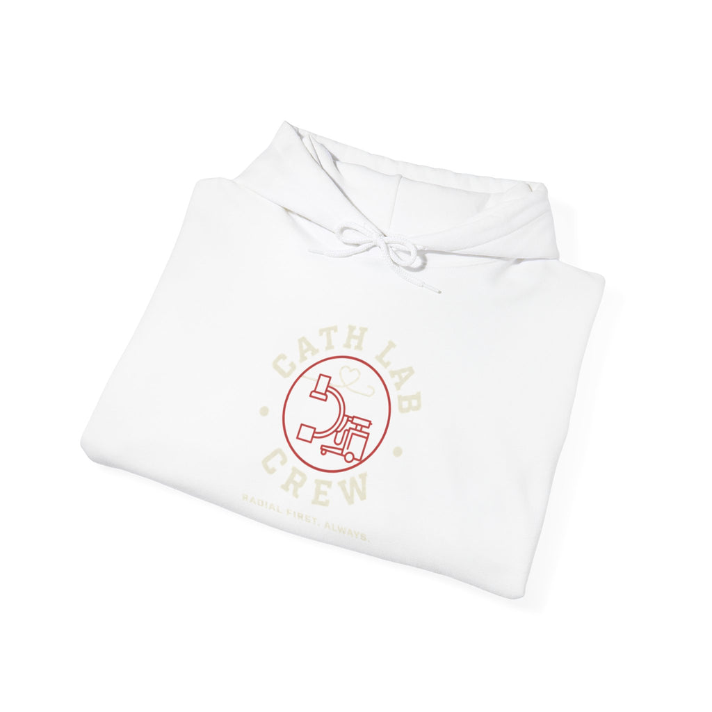 Cat Lab Crew Hoodie — Vintage Varsity Pullover with 6F Logo