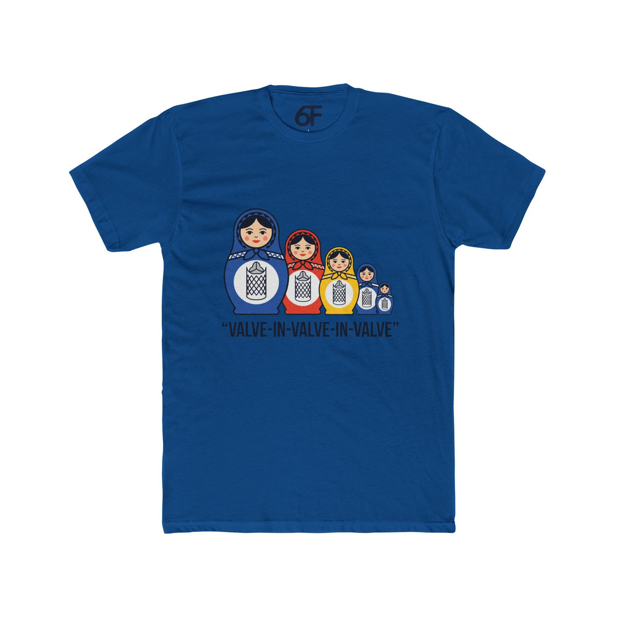 Matryoshka Valve-Stack T-Shirt — “Valve-in-Valve-in-Valve” Nesting Dolls Tee