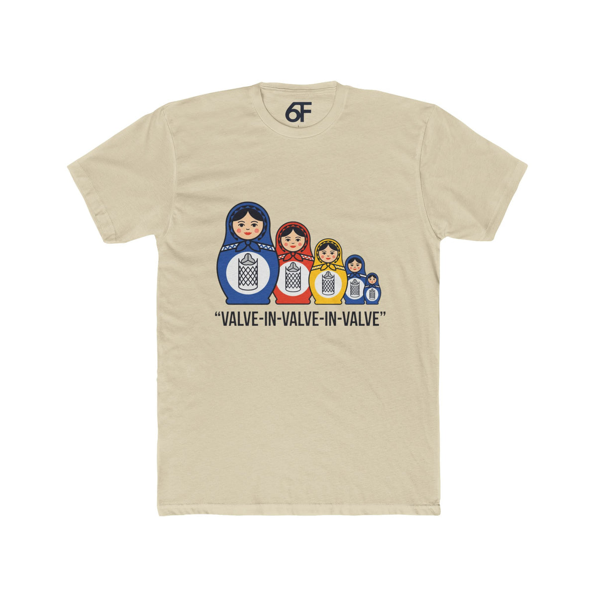Matryoshka Valve-Stack T-Shirt — “Valve-in-Valve-in-Valve” Nesting Dolls Tee