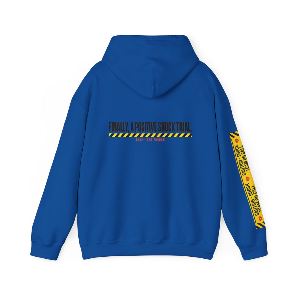 Hoodie — “Danger (Got Shocked)” Medical Humor Pullover