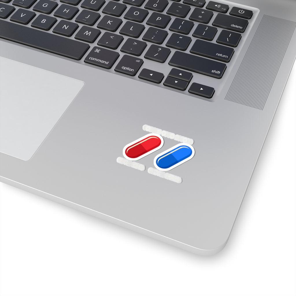 Red & Blue Pill Kiss-Cut Stickers — Choice Laptop Sticker Set