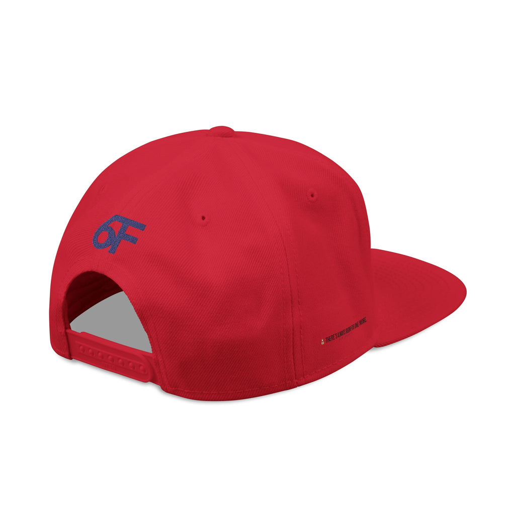 Embroidered Black Snapback Hat — Minimal Flat-Brim Streetwear Cap